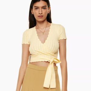 NWT ARITIZA WILFRED All Tied Up Top Pointelle Black SM